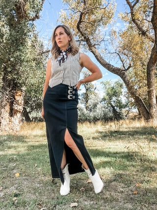 Denim Maxi Skirt