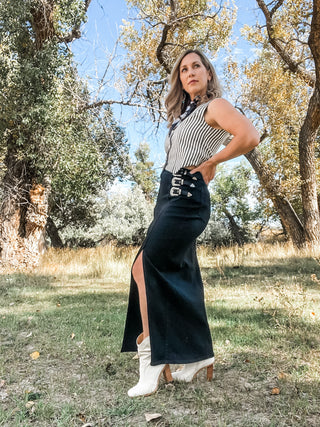 Denim Maxi Skirt