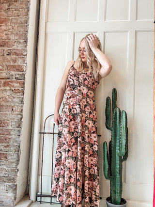 Pink Floral Maxi Dress