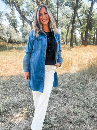 Long Button Down Quilted Jacket