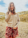 Gold Sparkle V-Neck Cardigan