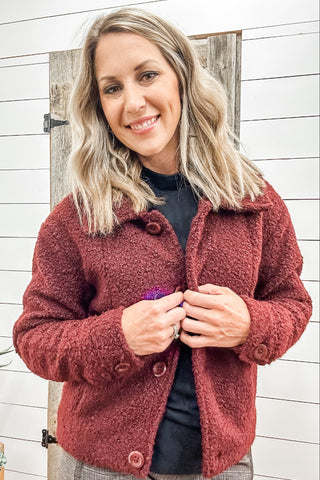 Button Down Boucle Jacket