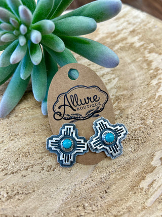 Sterling Cross Kingman Earring