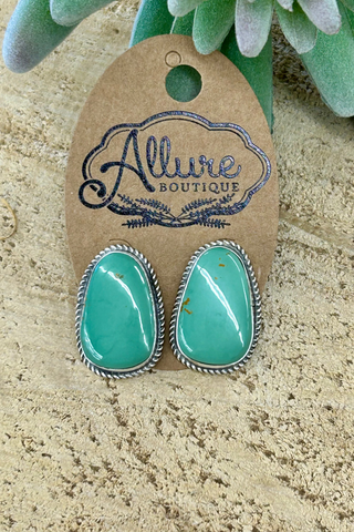 Large Green Kingman Earrings