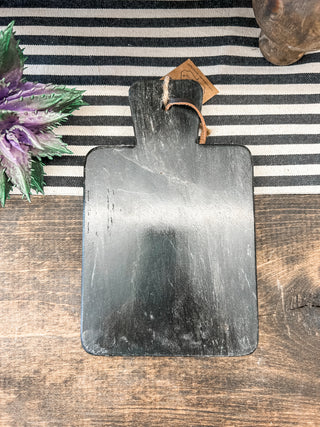 Mini Marble Cutting Boards  with Leather Strap