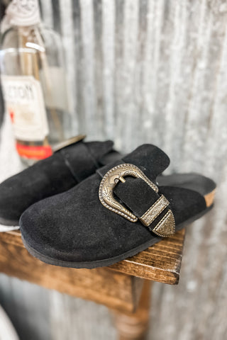 Huma Velour Mule Slides