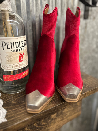 Dakota Velvet Western Booties