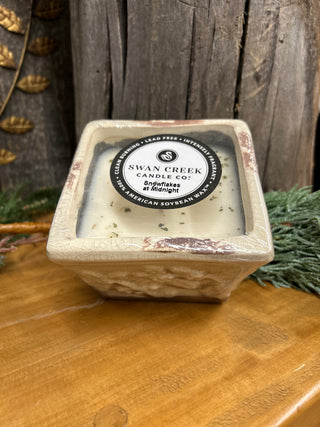 Small Square Holiday Bowl Candle - 9 Oz.