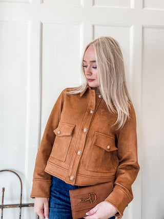 Suede Front Pocket Jacket