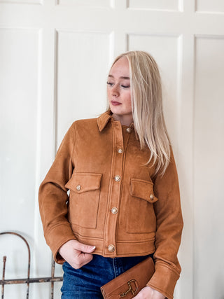 Suede Front Pocket Jacket
