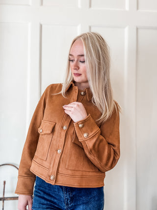 Suede Front Pocket Jacket