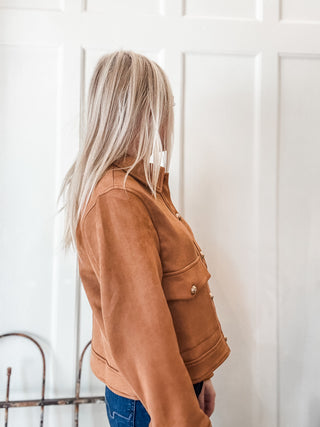Suede Front Pocket Jacket