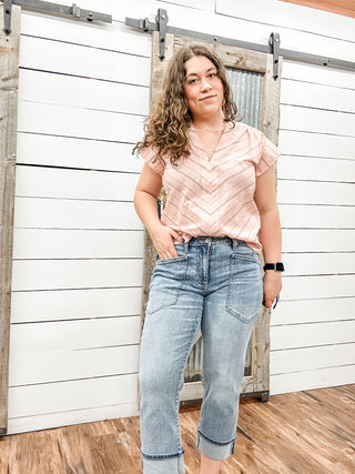 Short Sleeve Popover Woven Top