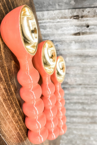 Enameled Aluminum Ice Cream Scoop - Pink + Gold