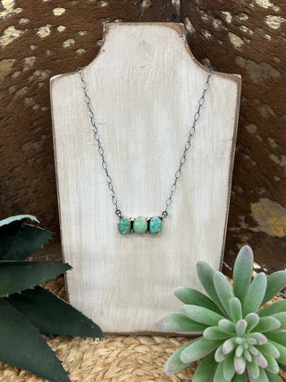 Golden Hills 3 Stone Necklace