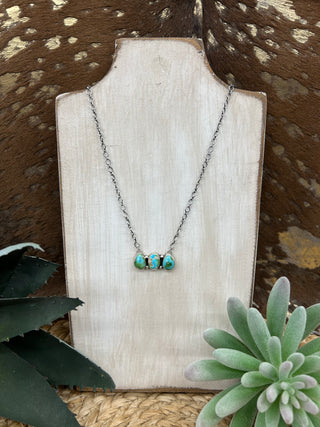 Sonoran Gold 3 Stone Necklace