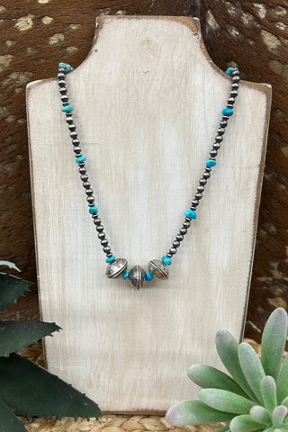 Lady Liberty Coin + Navajo Pearl Necklace