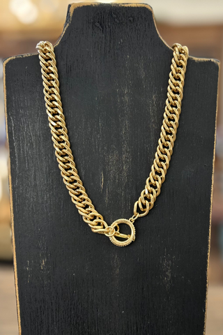 Chunky Snake Chain Toggle Necklace