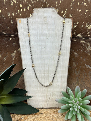 H Mixed Metal Necklace