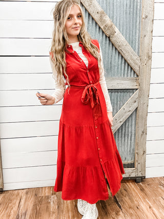 Distressed Sleeveless Dress