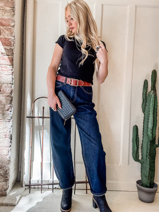 Divinity High Rise Slim Barrel Jean