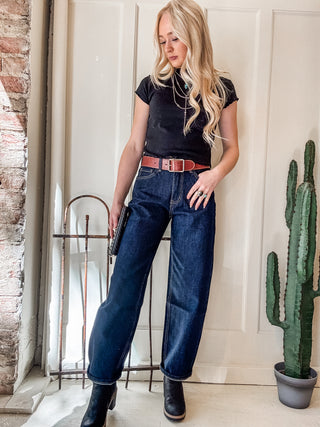 Divinity High Rise Slim Barrel Jean