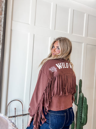 Wild West Graphic Fringe Sweatshirt