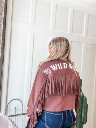 Wild West Graphic Fringe Sweatshirt