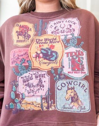 Wild West Graphic Fringe Sweatshirt