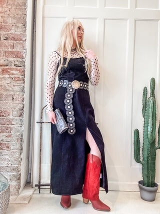 Black Denim Maxi Dress