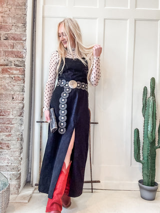 Black Denim Maxi Dress