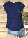 Baby Waffle Snap Button Sleeve Top