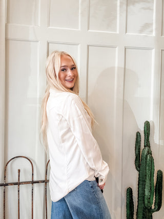 Western Button Down Blouse with Conchos