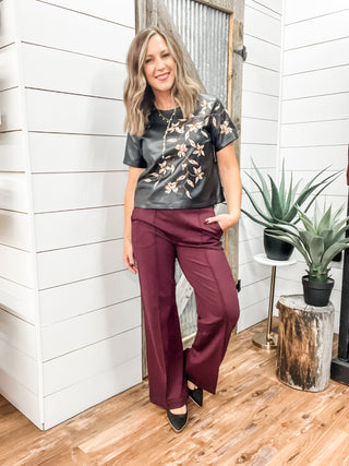 Short Sleeve Crew Neck Tee with Embellishment