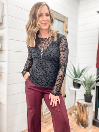 Long Sleeve Layered Knit Top