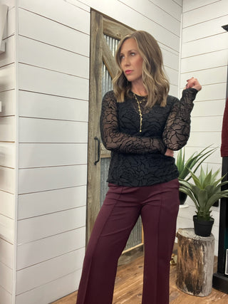 Long Sleeve Layered Knit Top
