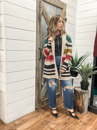 Camp Stripe Cardigan