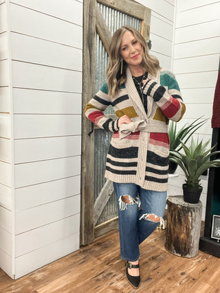 Camp Stripe Cardigan