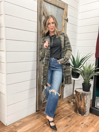 Long Sleeve Snap Front Sweater