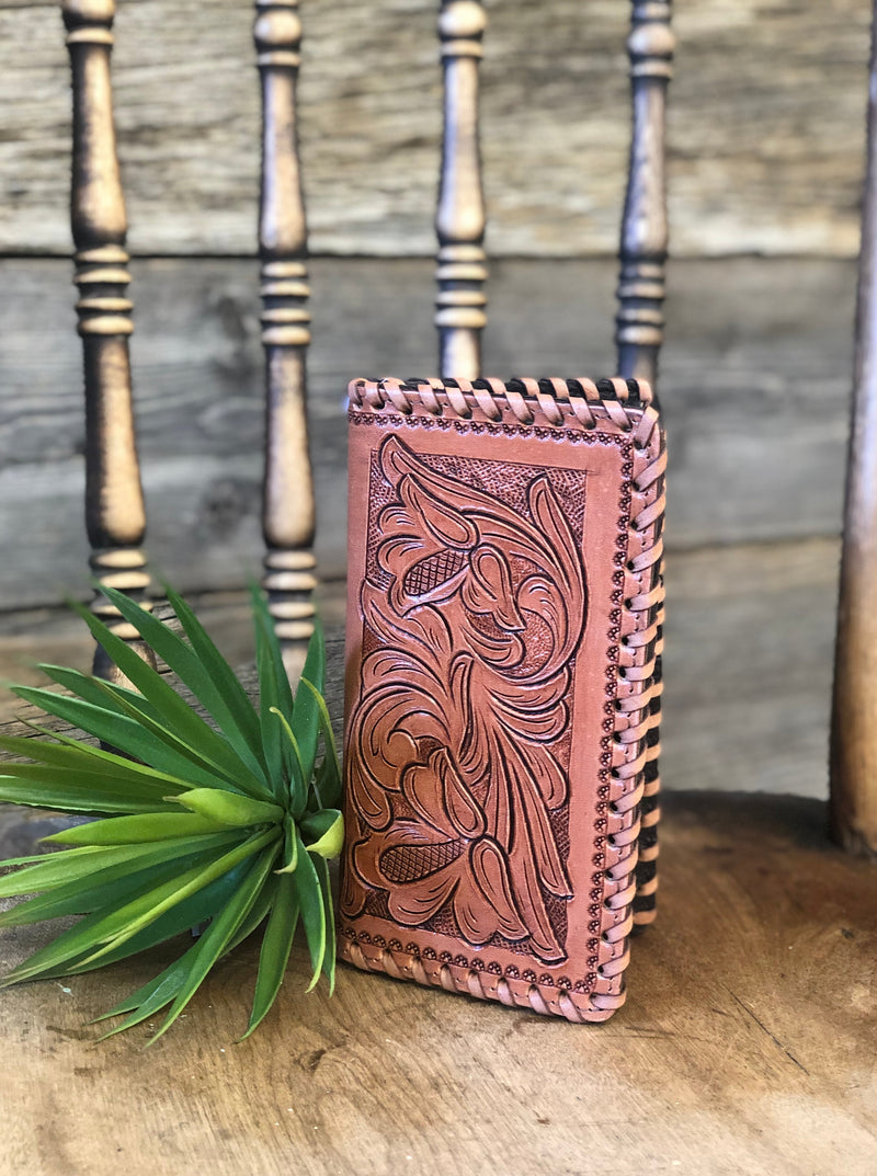 Tooled Leather Men's Wallet