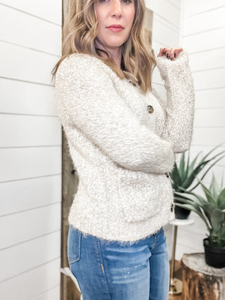 Long Sleeve Sweater Cardigan with Pockets