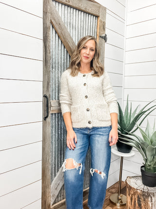 Long Sleeve Sweater Cardigan with Pockets