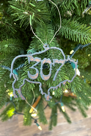 307 Buffalo Metal Christmas Ornament