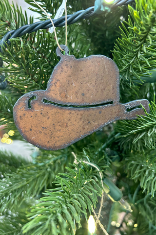 Metal Cowboy Hat Ornament