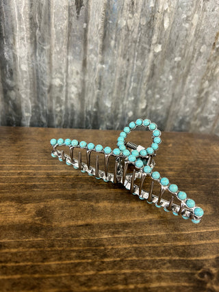 Faux Turquoise Claw Clip