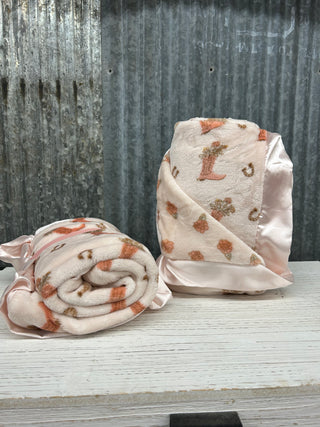 Reversible Baby Blanket - Bloomin' Boot