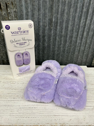 Lavender Sherpa Warmies Slippers