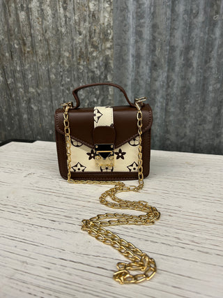 Coffee Brown LV Inspired Girls Purse
