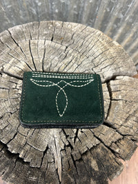 Forest Green Suede Wallet