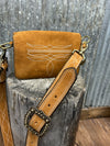 Toast Suede Bum Bag with Boot Stitch